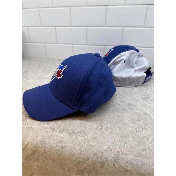 Lot of 2 Toronto Blue Jays baseball caps, adjustible hats. Like New! - Picture 2 of 9